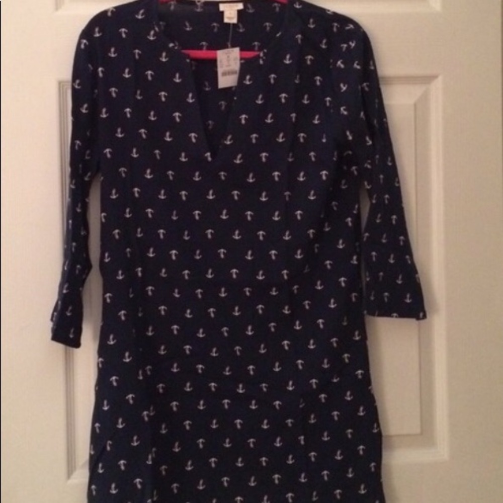 J Crew NWOT Nautical Swim Cover